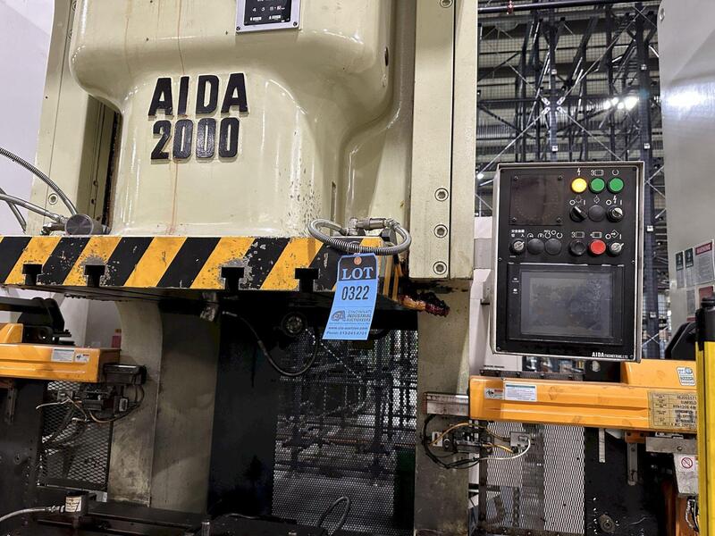220 Ton, Aida #NC1-2000(2), single crank gap frame press, 9.84" stroke, 17.72"Shut Height, 4.33"ram adj. - Image 8