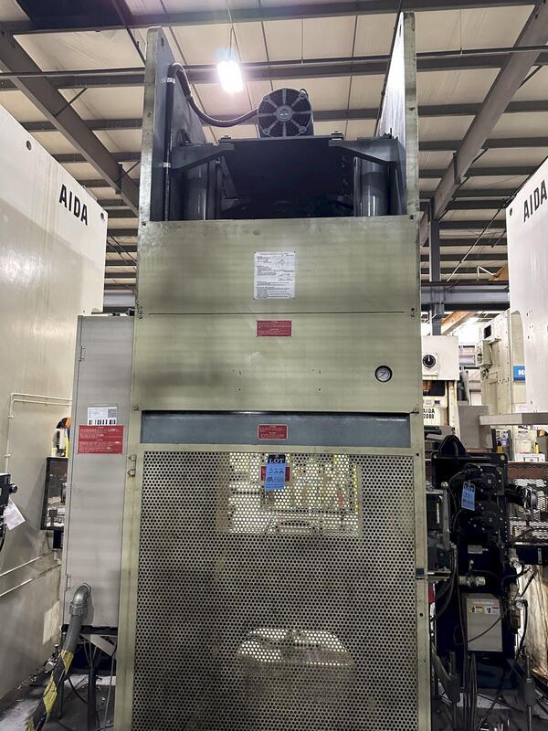 220 Ton, Aida #NC1-2000(2), single crank gap frame press, 9.84" stroke, 17.72"Shut Height, 4.33"ram adj. - Image 10