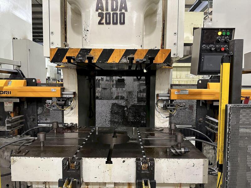 220 Ton, Aida #NC1-2000(2), single crank gap frame press, 9.84" stroke, 17.72"Shut Height, 4.33"ram adj. - Image 4
