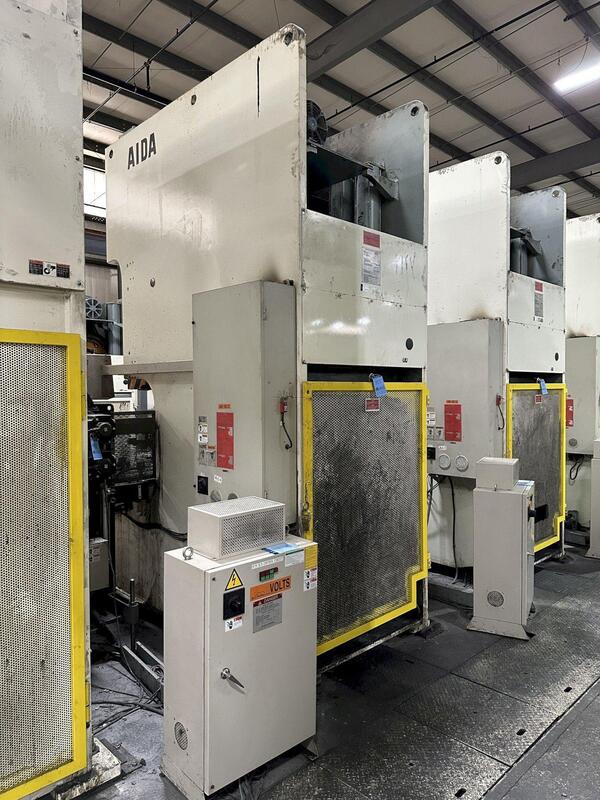 220 Ton, Aida #NC1-2000(2), single crank gap frame press, 9.84" stroke, 17.72"Shut Height, 4.33"ram adj. - Image 7