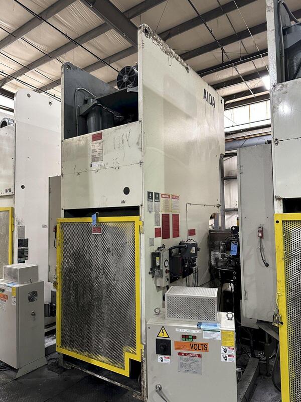 220 Ton, Aida #NC1-2000(2), single crank gap frame press, 9.84" stroke, 17.72"Shut Height, 4.33"ram adj. - Image 8