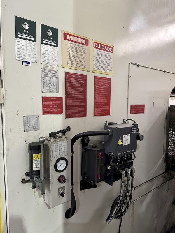 220 Ton, Aida #NC1-2000(2), single crank gap frame press, 9.84" stroke, 17.72"Shut Height, 4.33"ram adj. - Image 10