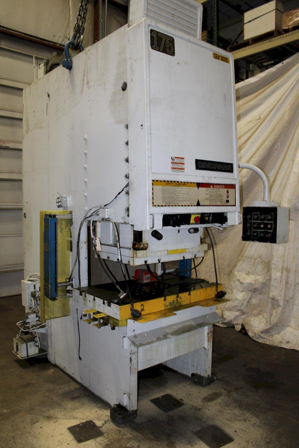175 Ton, Cincinnati #OBS-175, hydraulic press, 10" stroke, 22" daylight, 50" x30" bed, foot pedal - Image 1