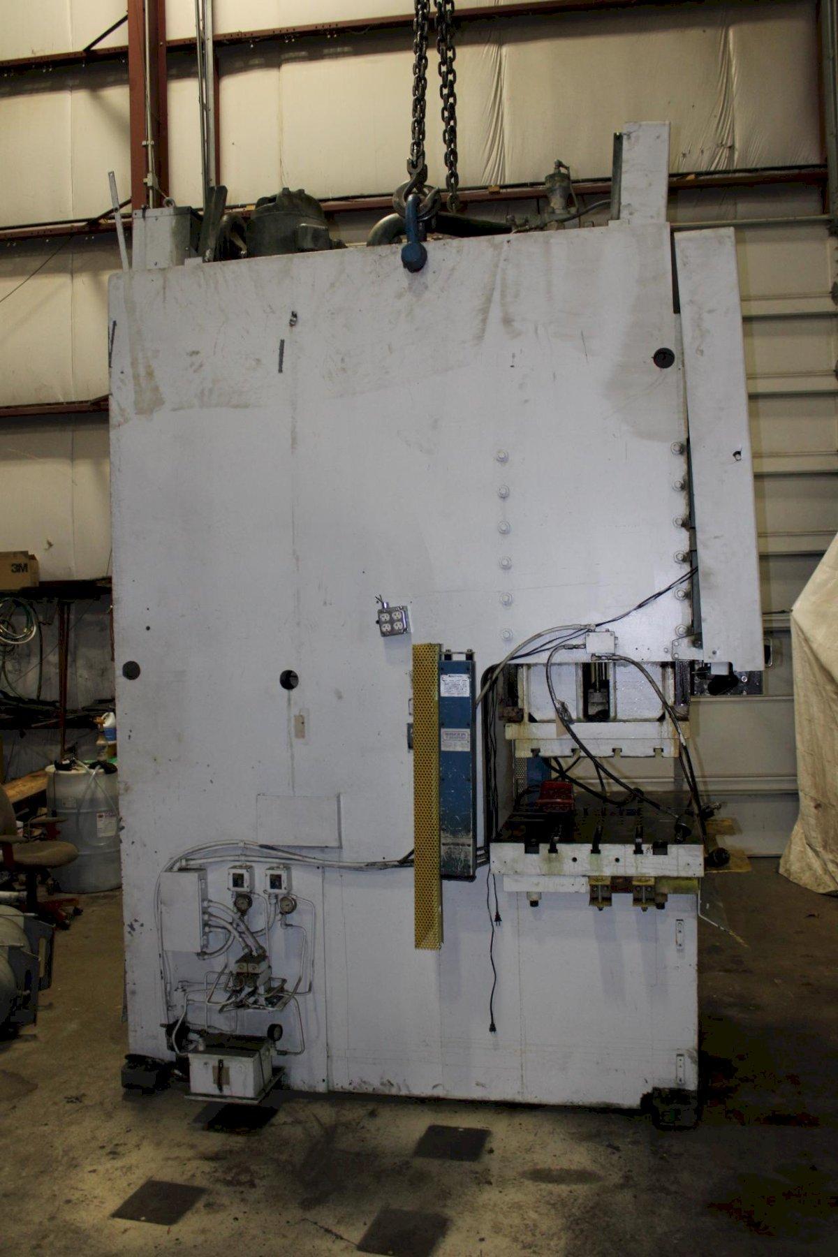 175 Ton, Cincinnati #OBS-175, hydraulic press, 10" stroke, 22" daylight, 50" x30" bed, foot pedal - Image 4