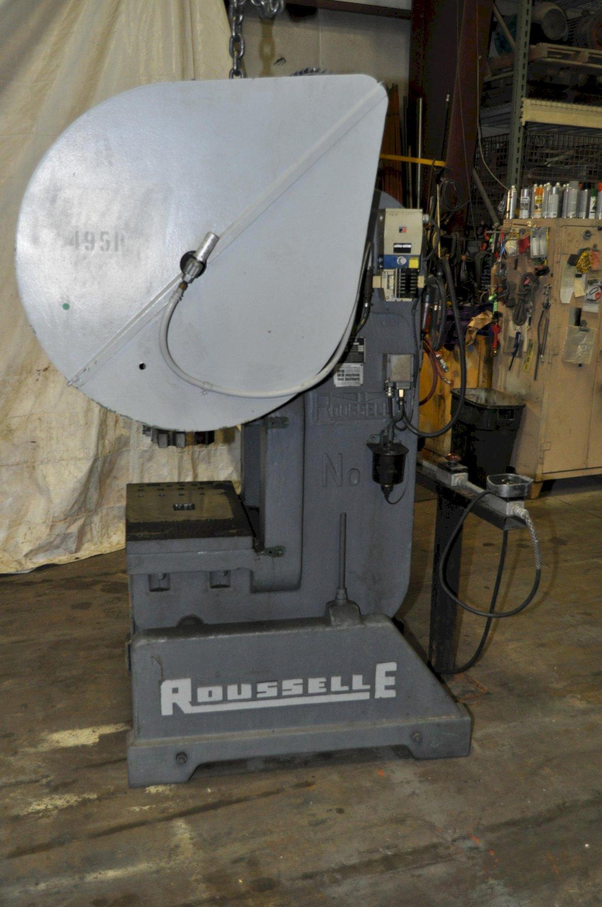 40 Ton, Rousselle #4, OBI press, 3" stroke, 12" Shut Height, 3.5"ram adj., 105 SPM, 26" x16"bed, air clutch & - Image 10
