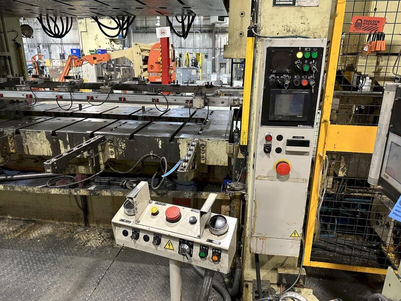 330 Ton, Aida #NC2-3000(2)E, straight side double crank press, 11" stroke, 23" Shut Height, 3.93"ram adj. - Image 9