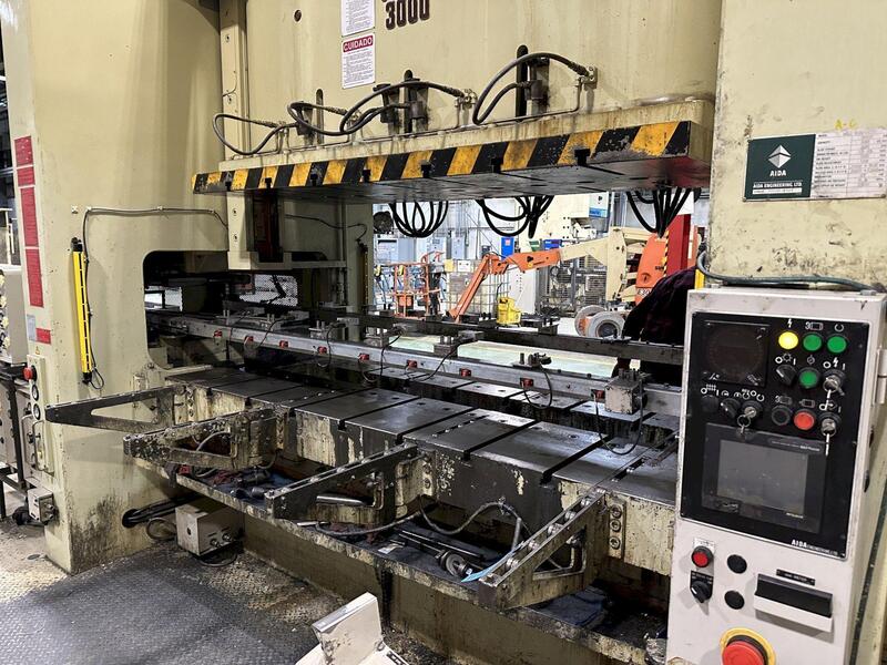 330 Ton, Aida #NC2-3000(2)E, straight side double crank press, 11" stroke, 23" Shut Height, 3.93"ram adj. - Image 10