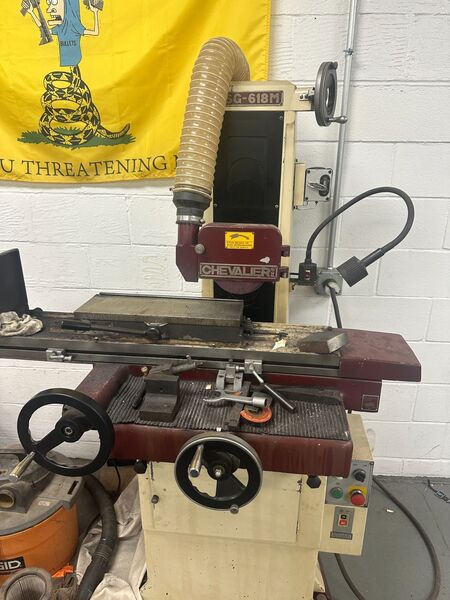 6" x 18" Chevalier #FSG-618M, horizontal surface grinder, 8" x .5" x 1.3" wheel, 2 HP, electromagnetic chuck - Image 9