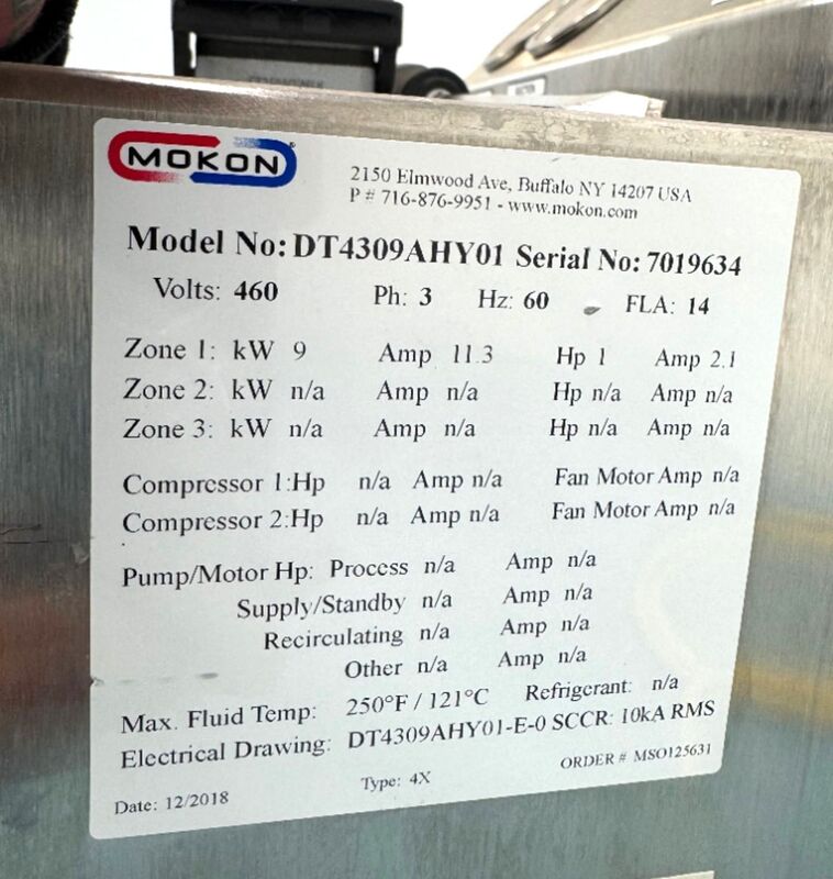 12 KW Mokon #DT4012AMK, Duratherm circulating water temperature control unit - Image 6
