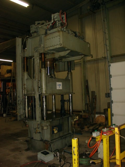 150 Ton, Dake, 48" x 38", 35" daylight, 15" stroke, 4-post, down-acting, AB PLC, 20 HP, #2346 - Image 2