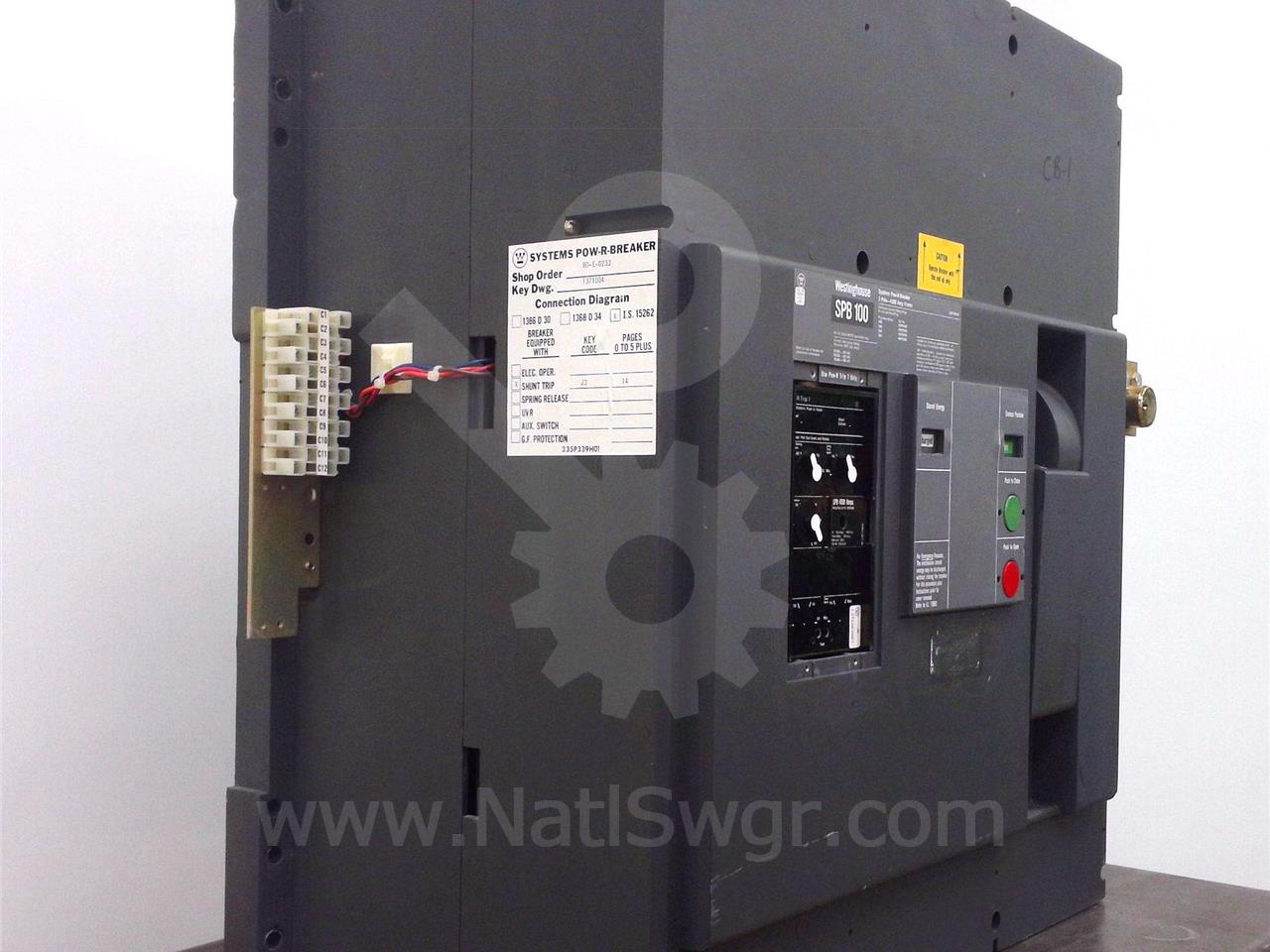 4000 Amps WH Spb-100 Mo/bi (spb100) Pow-r Trip 7, 4000 Amps Rp, 4000 Amps Ct, 120 Volts AC Shunt Trip, Aux - Image 9