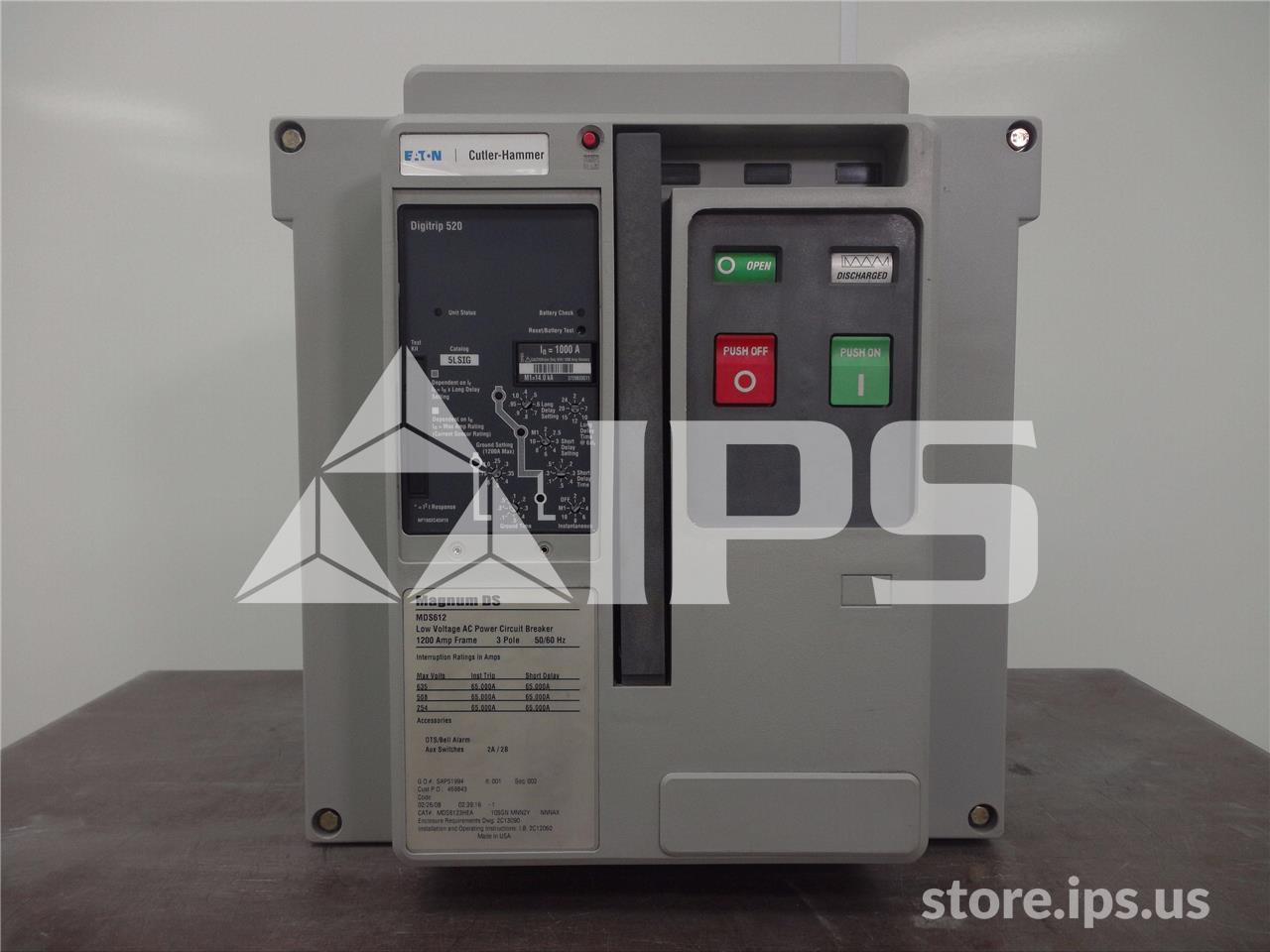 1200 Amps Ch Mds6123hea105gnmnn2ynnnax Mo/bi (mds612) Digitrip 520 Lsig, 1000 Amps Rp, 1000 Amps Ct, 2 Stage - Image 1