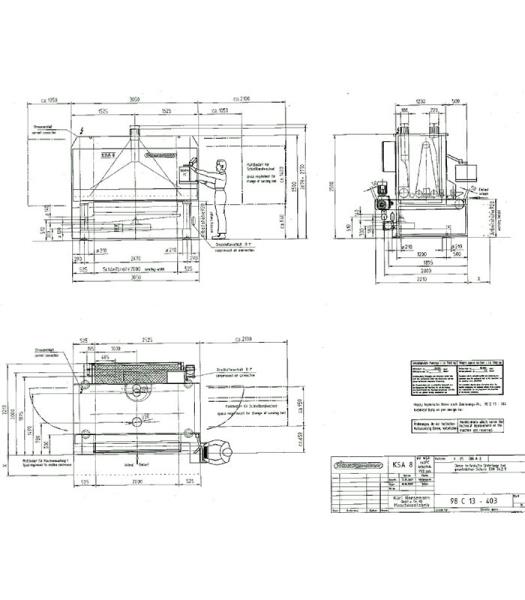 Heesemann #KSA-8, Lacquer/Sealer Sander, 80.7" x 128" abrasive belt, 35 & 42 HP dual speed motor, 9.8" - Image 10