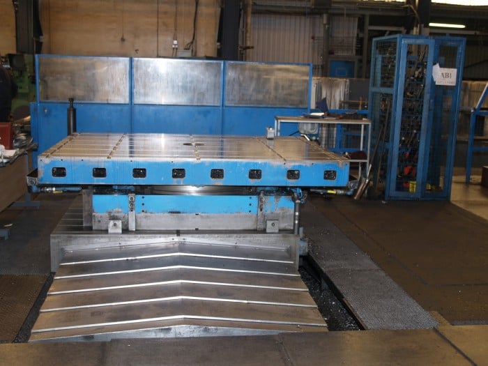 72" x 96" Giddings & Lewis manual rotary table on CNC W-Axis slide, 20 ton capacity, #20107-IS - Image 2