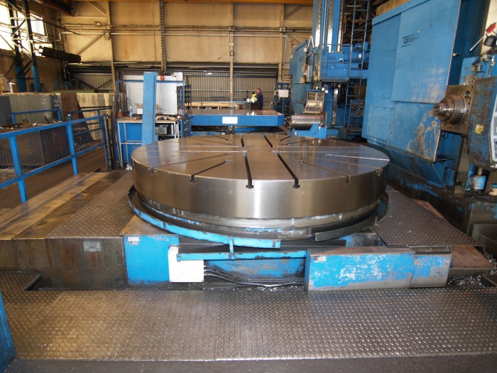 120" Noble & Lund CNC rotary table w/CNC W-Axis slide, 40 ton capacity, 1994, #20108-IS - Image 1