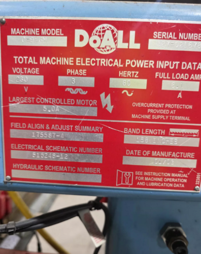 DoAll #C-916, cut-off horizontal band saw - Image 6