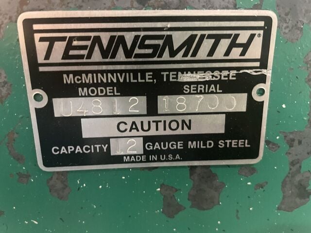 12 gauge x 4' Tennsmith #U4812, Box & Pan Brake, 4" box, 1.5" beam, 1" adj - Image 5