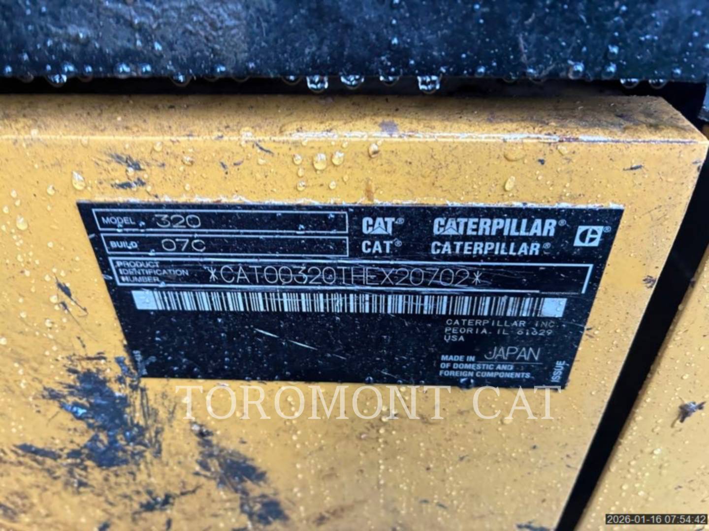 Caterpillar 32007, Crawler Excavator, 10216 hours, S/N: HEX20702, 2020 - Image 6