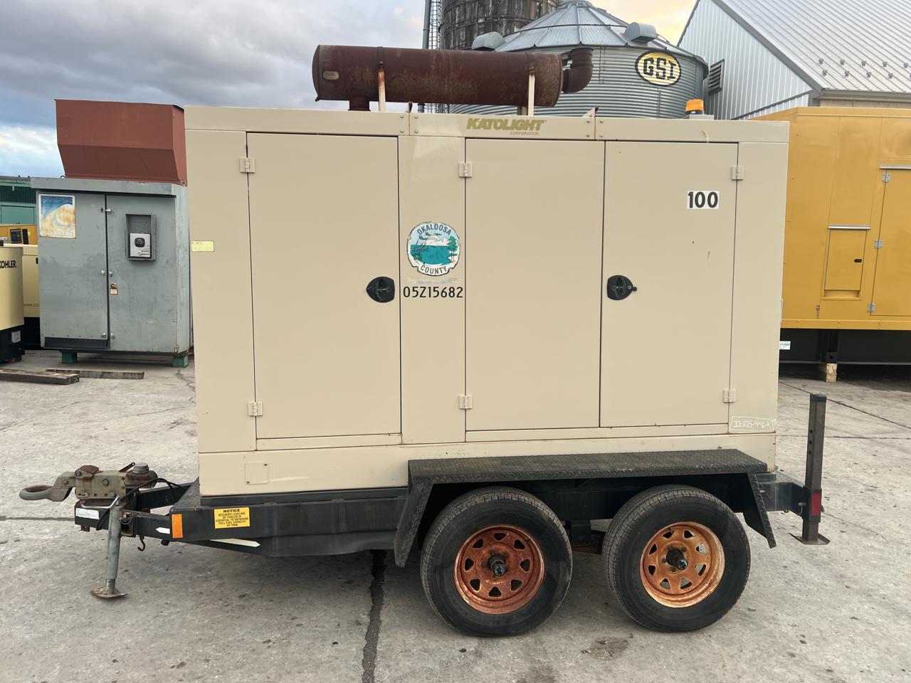 105 KW Katolite #D105F-J4T2, Portable Genset w/ Enclosure & Base Fuel Tank, 6.8 Liter John Deere Engine - Image 1