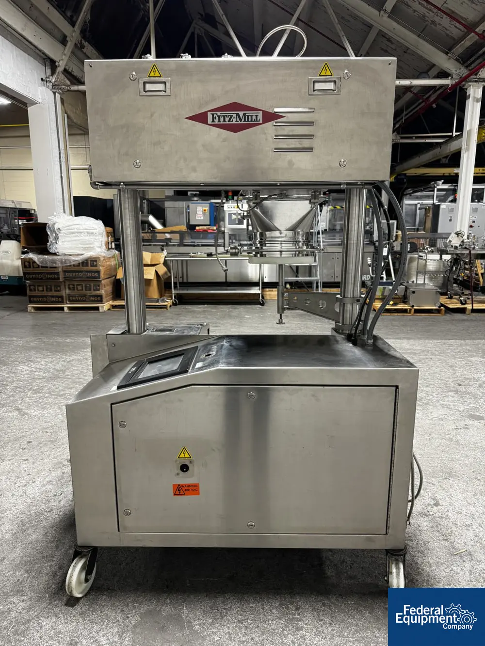 Fitzpatrick #D6A, Fitzmill, Stainless Steel, Screw Feed, 0.25/5 HP, on base - Image 4
