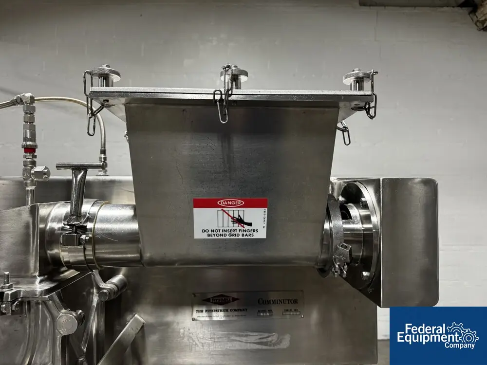 Fitzpatrick #D6A, Fitzmill, Stainless Steel, Screw Feed, 0.25/5 HP, on base - Image 7
