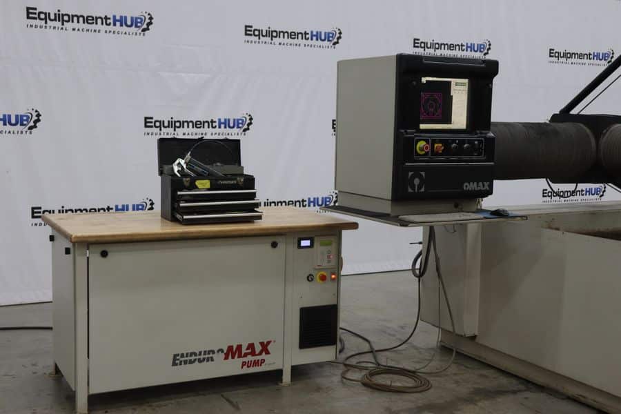 Omax #55100, CNC waterjet, 4.5' x 8.3', 30 HP, 60000 psi, garnett hopper, chiller, height sensor, 2021 - Image 7