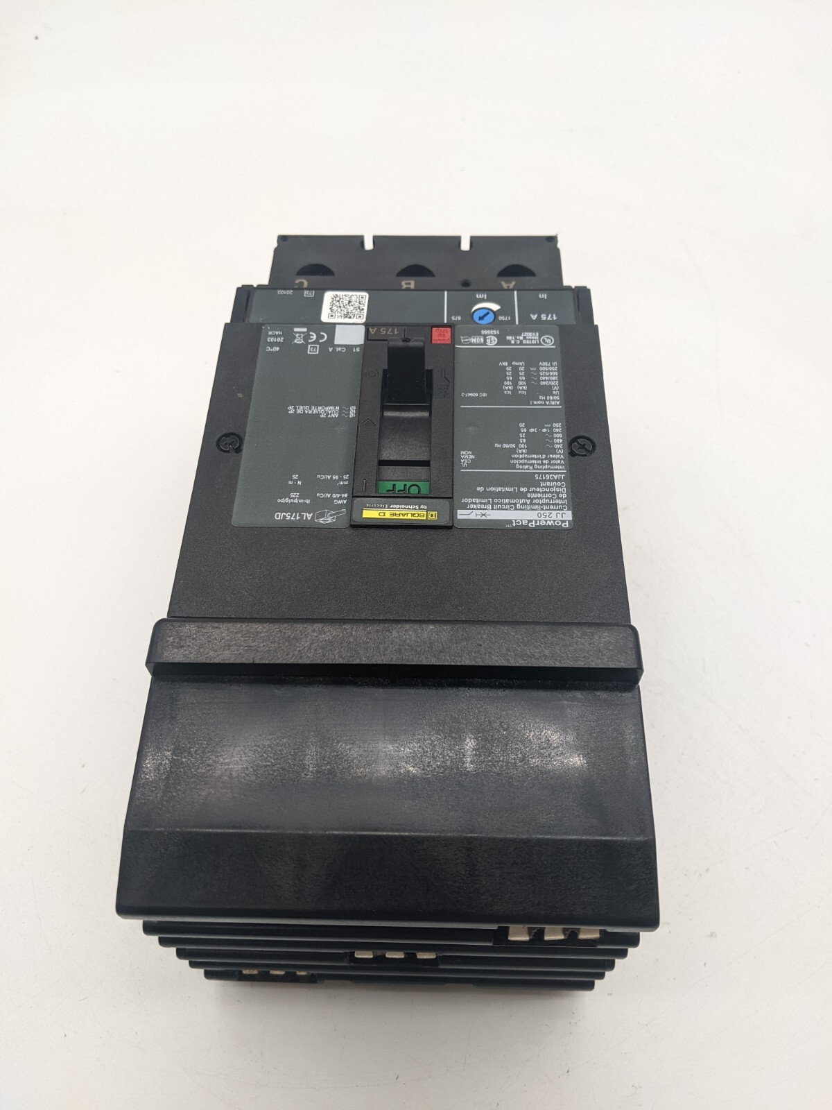 175 Amps, Square D #JJA36175, I-Line Circuit Breaker, 600 Volts, 3P, 3PH - Image 6