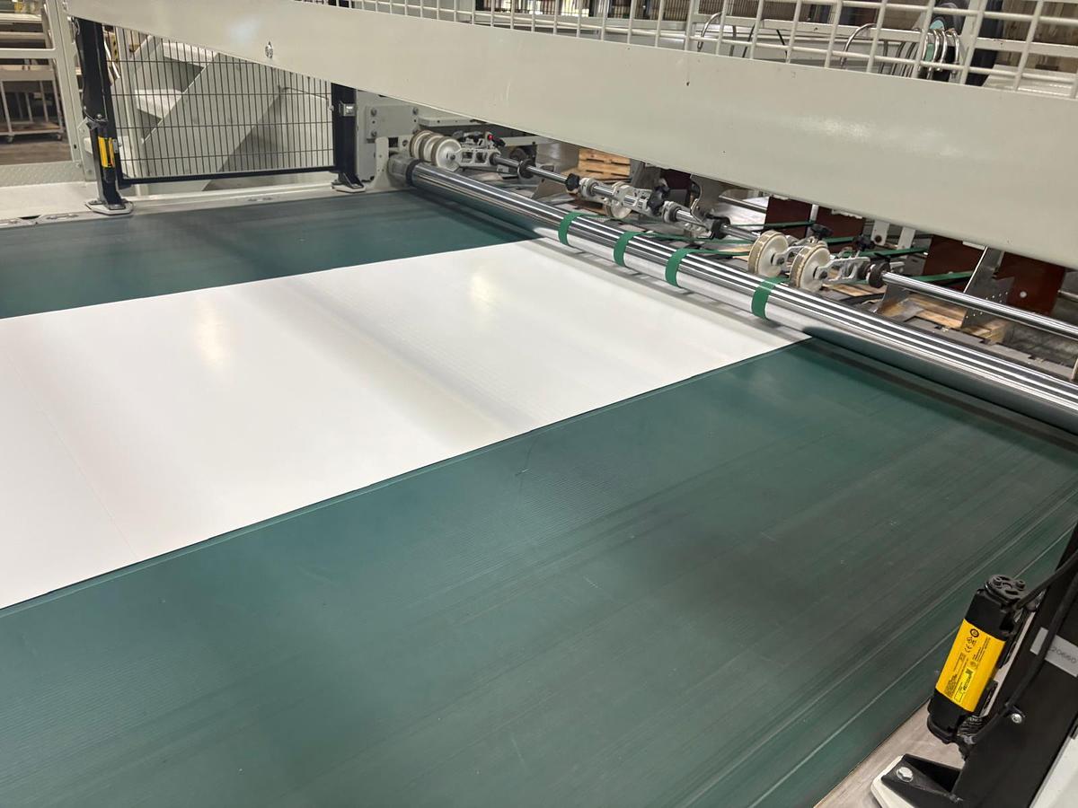 98" BW Papersystems/Marquip #Falcon-2500, Dual Rotary Sheeter, 72" unwind diameter, 130" cut off length, 2018 - Image 6