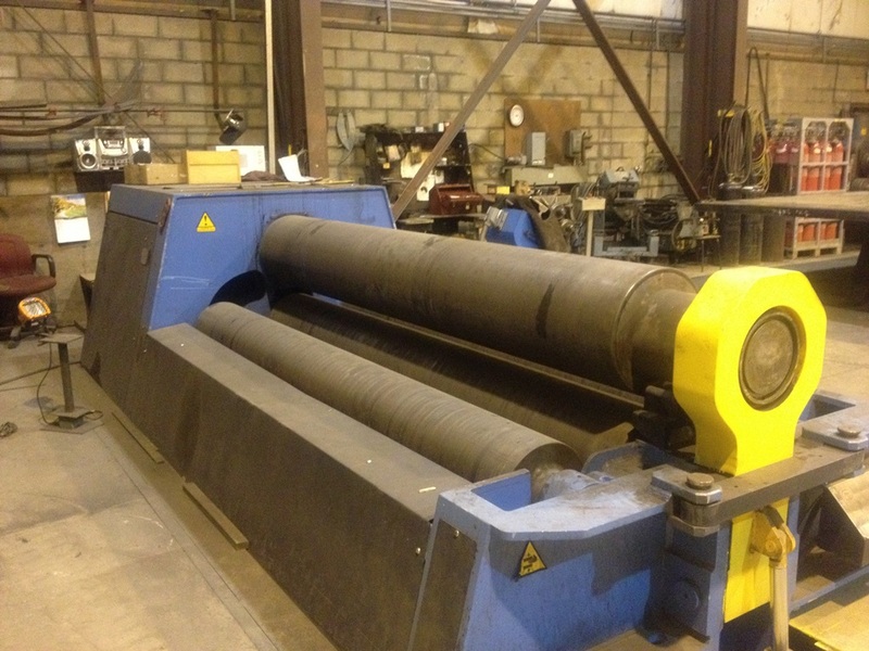 10' x 1.575" M.G. #MH-340, 4 roll double initial pinch hyd.plate bending machine, 2012 - Image 3