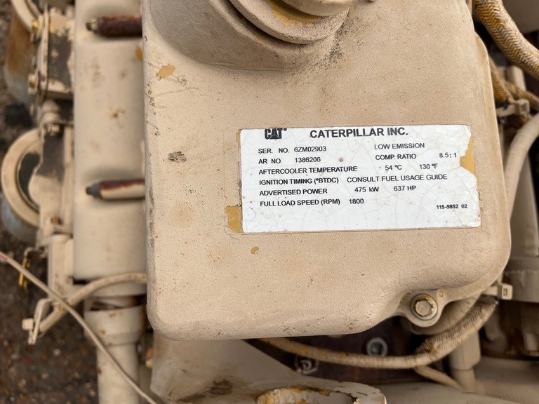 637 HP @ 1800 RPM, Caterpillar #G3412C LE, used rebuildable core - 3 available - Image 5