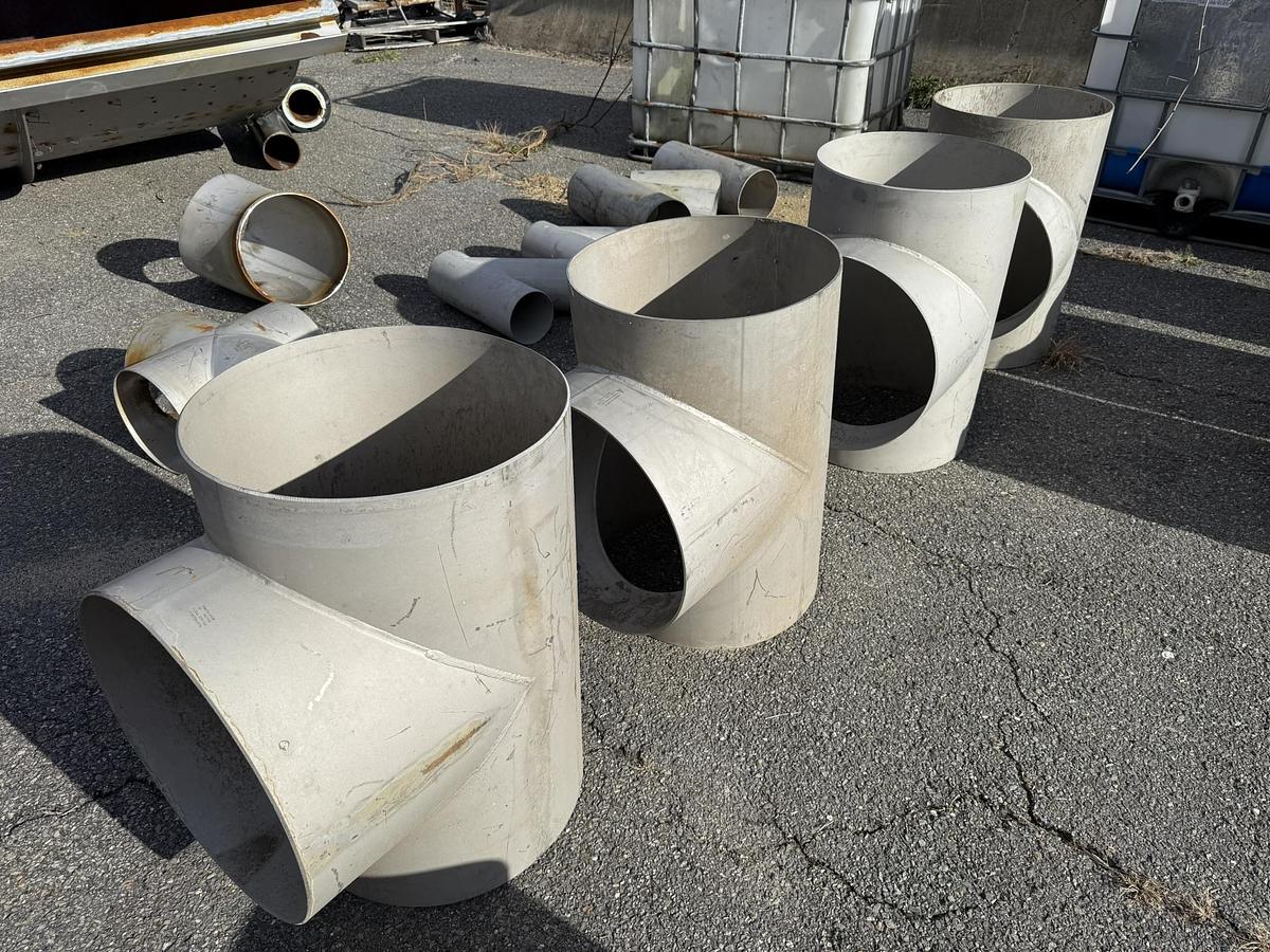 lot of large industrial pipe fittings & pipe junct - Image 5