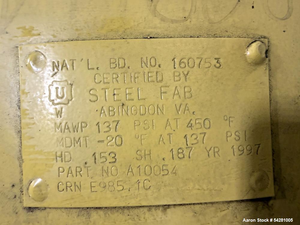 Steel Fab, 300 gallon Compressed Air Receiver Tank, Carbon Steel, 137 psi, 0.153" head thickness, 0.187" - Image 6