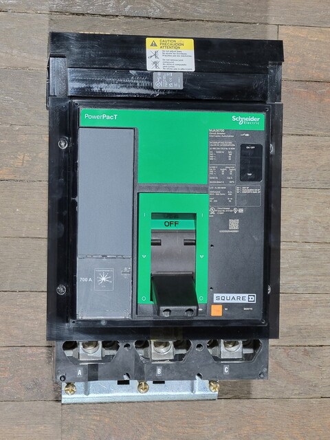 700 Amps, Square D #MJA36700, PowerPact I-Line Circuit Breaker, 3P, 600 Volts, unused - Image 5