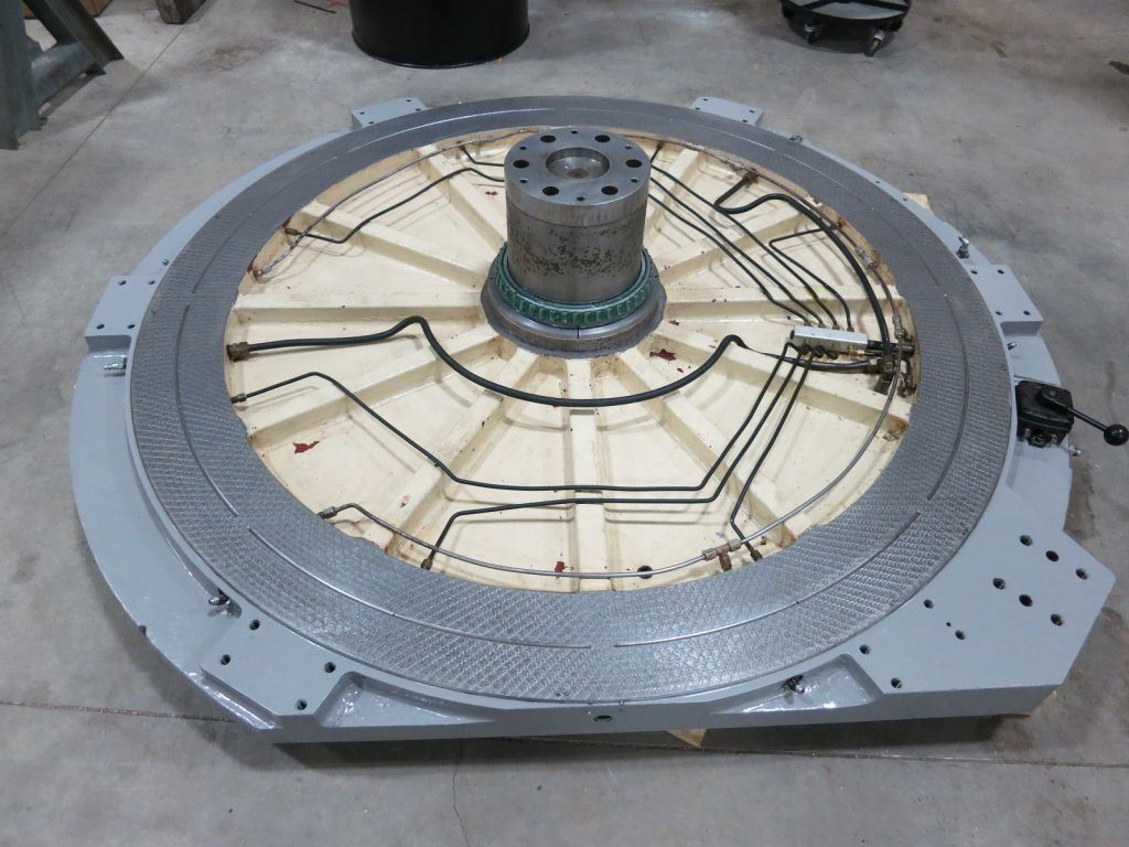 72" x 96" Lucas, Manual Air Lift Rotary Table, 16" center height, 7" center bore, 60" base plate diameter - Image 5