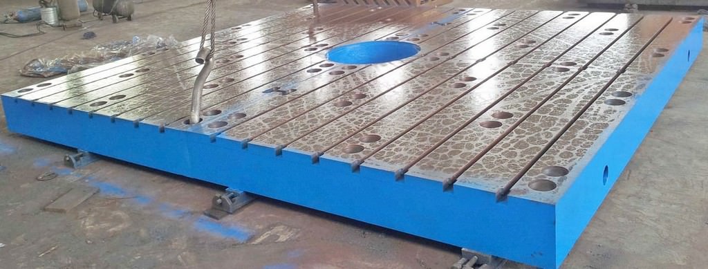 87" x 157" x 11", T-Slotted,leveling,center hole for fixuring,cast iron,unused, #24735 (2 available) - Image 1