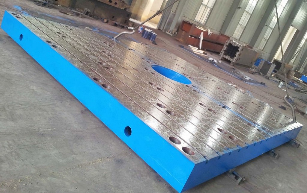 87" x 157" x 11", T-Slotted,leveling,center hole for fixuring,cast iron,unused, #24735 (2 available) - Image 2