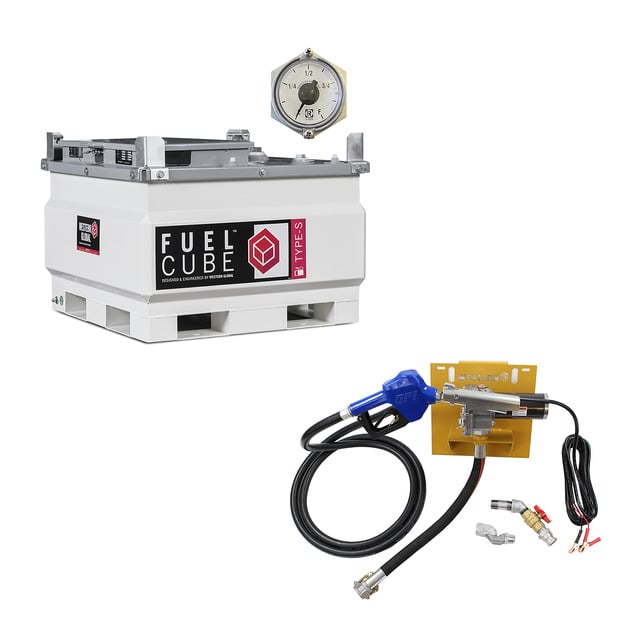 119 gallon Western Global #FCSWN0119-01215GP-SNN, FuelCube, Type-S, w/15 GPM Pump Kit & Fuel Level Gauge - Image 1