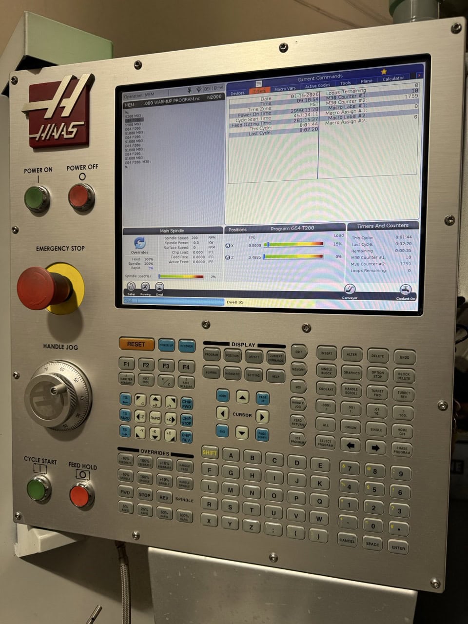 Haas #ST-15, CNC Lathe, 16.5" swing, 12" diameter x 16" L max, 4k RPM, 20 HP, rigid tap, Parts Catcher, 2020 - Image 4