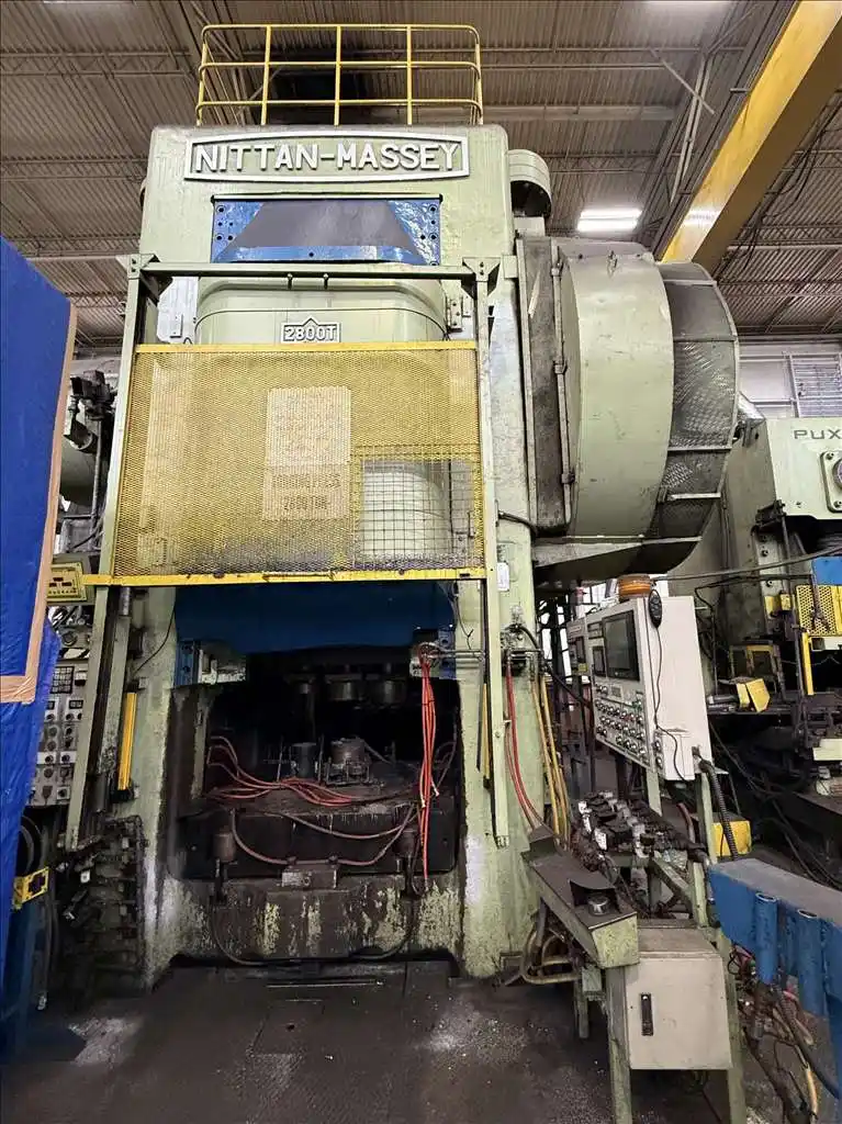 2800 Ton, Nittan Massey #MHFP2800-LW, hot forging line, 14" strtoke, 39.6" Shut Height, 201 HP, 2004 - Image 2