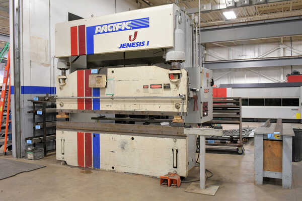 100 Ton, Pacific Jenesis Series I #J100-10, CNC hydraulic press brake, 10' overall, 102" between housing, 8" - Image 1
