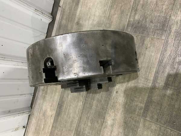 12" Rohm, 4-jaw lathe chuck, 3-3/4" chuck width, 3" hole in center, D1-6 backing - Image 7