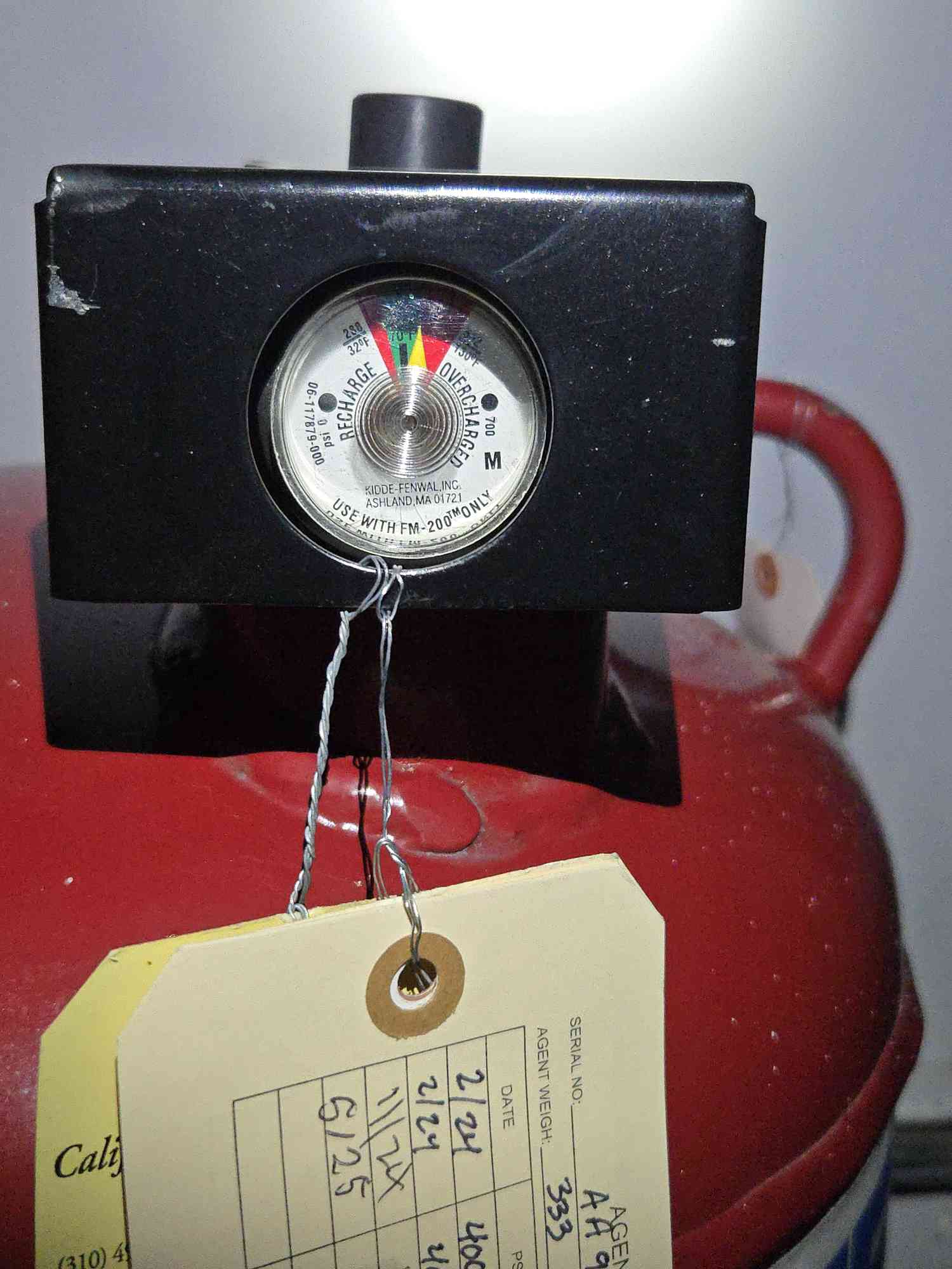 333 lbs. Fenwal #FM-200, Clean Agent Extinguishing System - Image 3