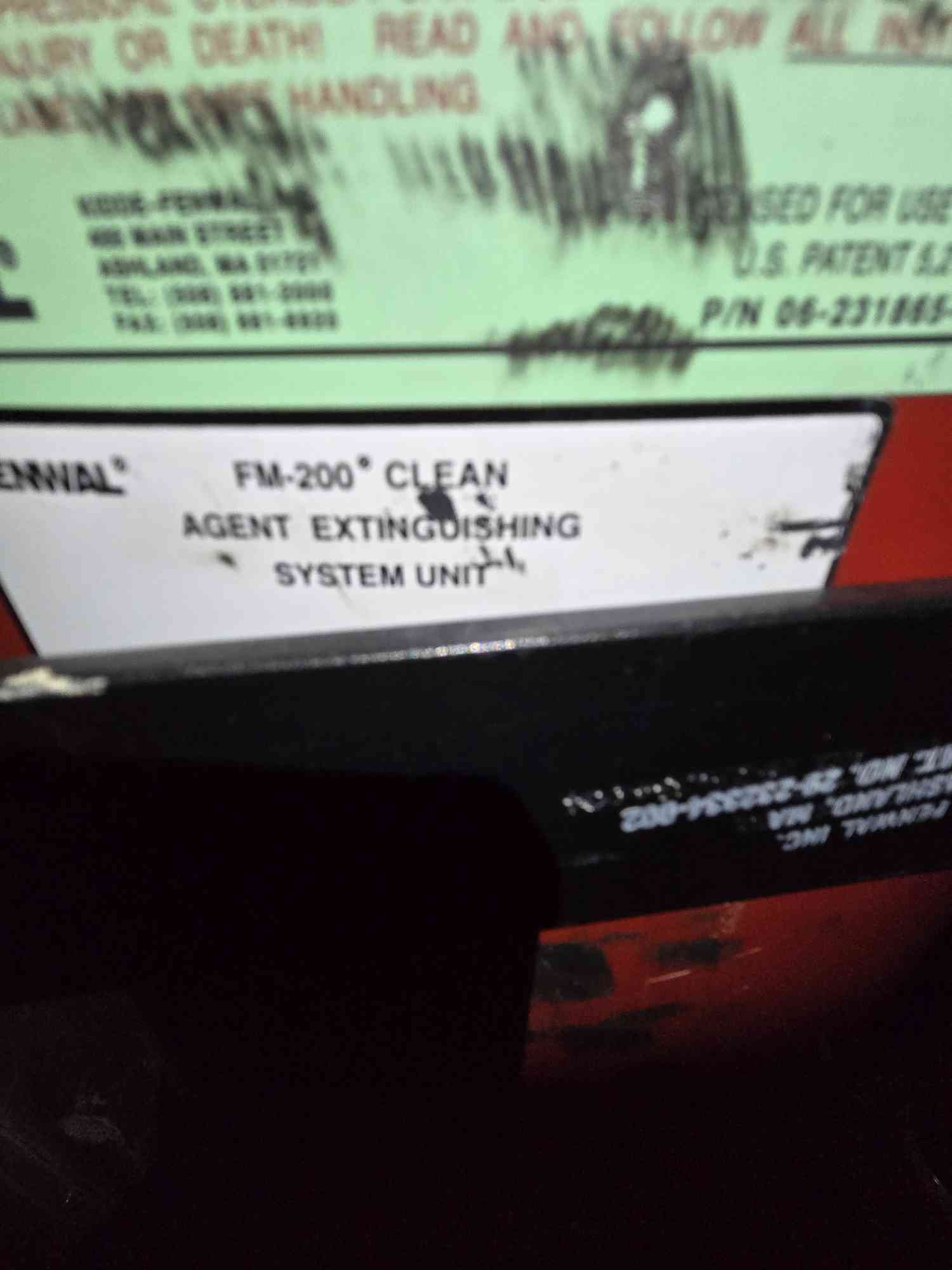 516 lbs. Fenwal #FM-200, Clean Agent Extinguishing System - Image 5