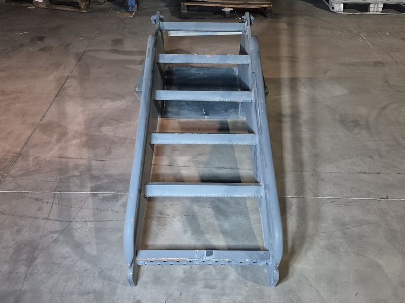 6' x 2' wide industrial steel access ladder w/ han - Image 3