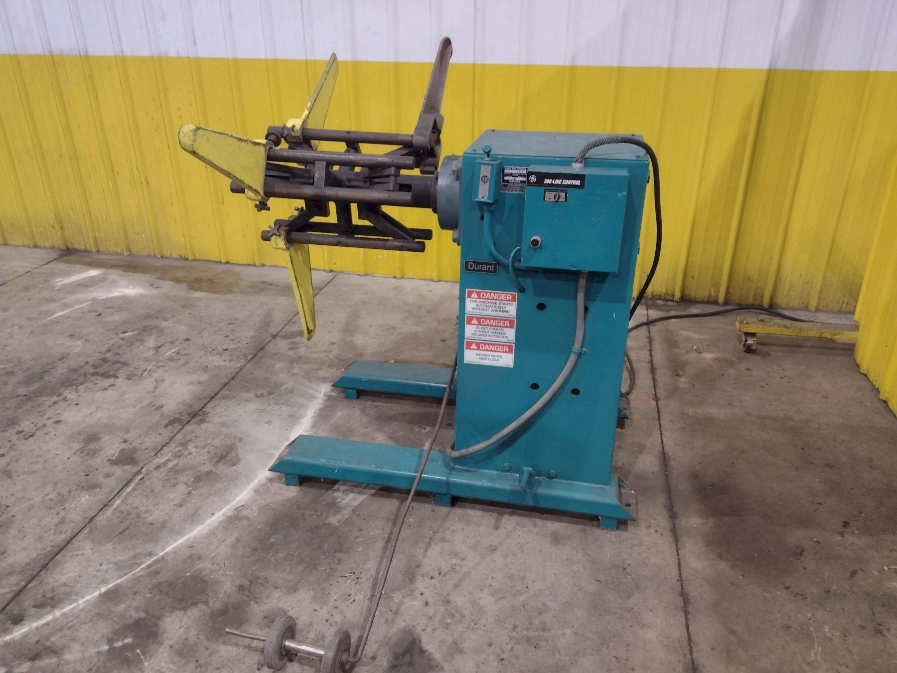 4000 lb. Durant #MD-401-M, motorized uncoiler coil reel, 16" widrth, 15"-20" ID, 60" outside dimensions, 2 HP - Image 7