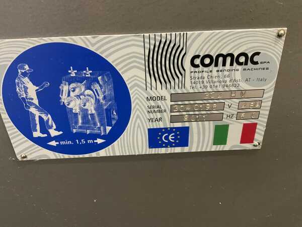 Comac #304HV, hydraulic angle rolls, leg-in/leg-out guides, 5 HP, 17 FPM, 2011 - Image 8