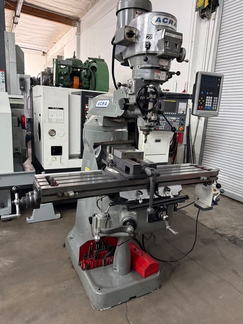 ACRA #2J, Vertical Mill, variable speed, 36" X, 12" Y, 5" Z, 12" ram, 16" knee, 18.75" throat, 3 HP, 9" x 48" - Image 1