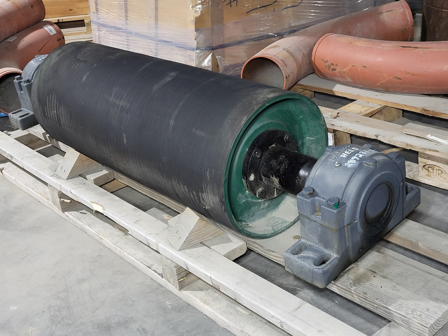 Pressure Products Industries #CV-18 TAIL, Conveyor Pulley Assembly, 18" outside diameter, 2024 - Image 1