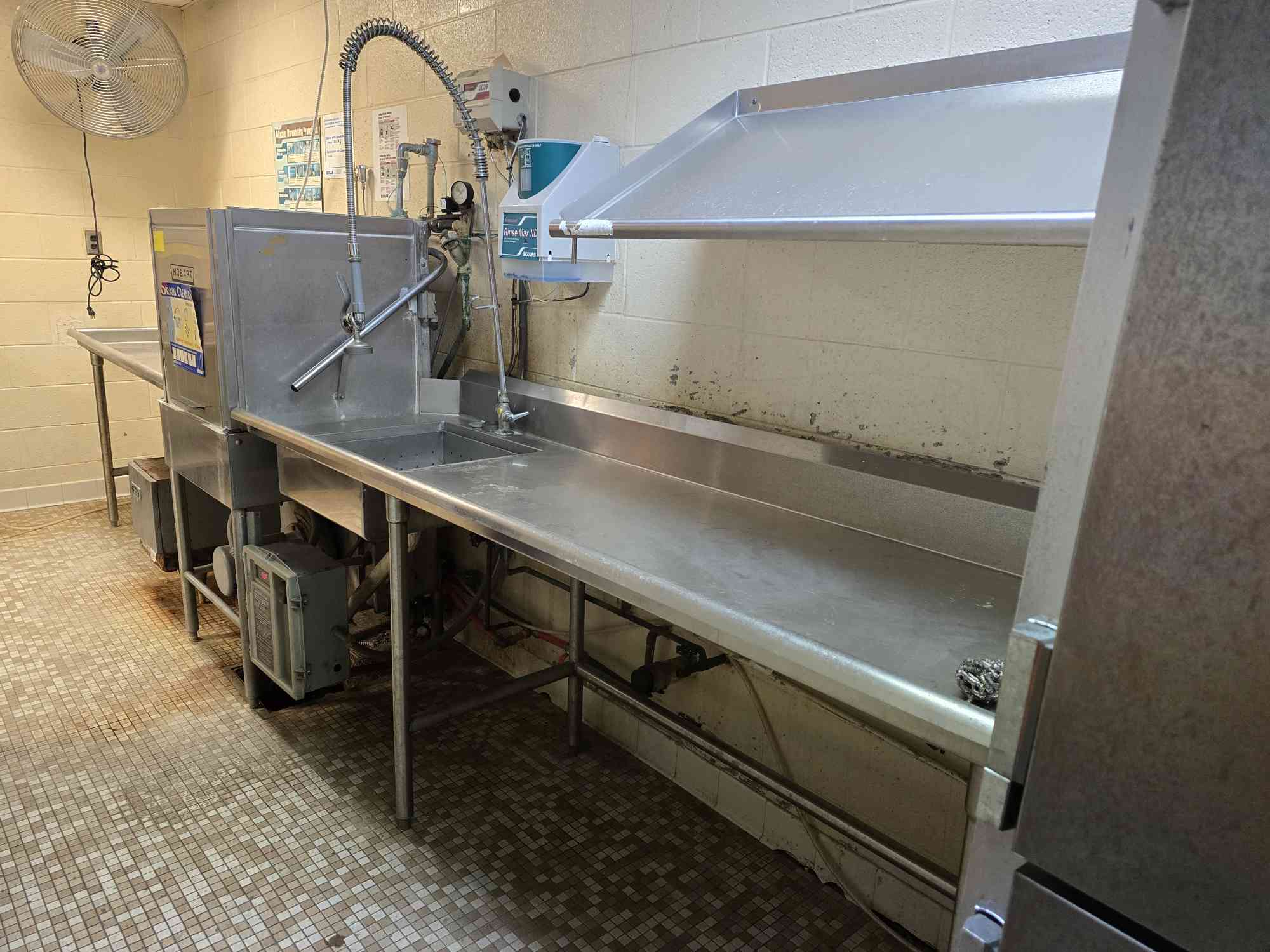 Hobart, Dishwasher, Three Part, 14' L X 2.5' D, Washer Prep & Table - Image 2