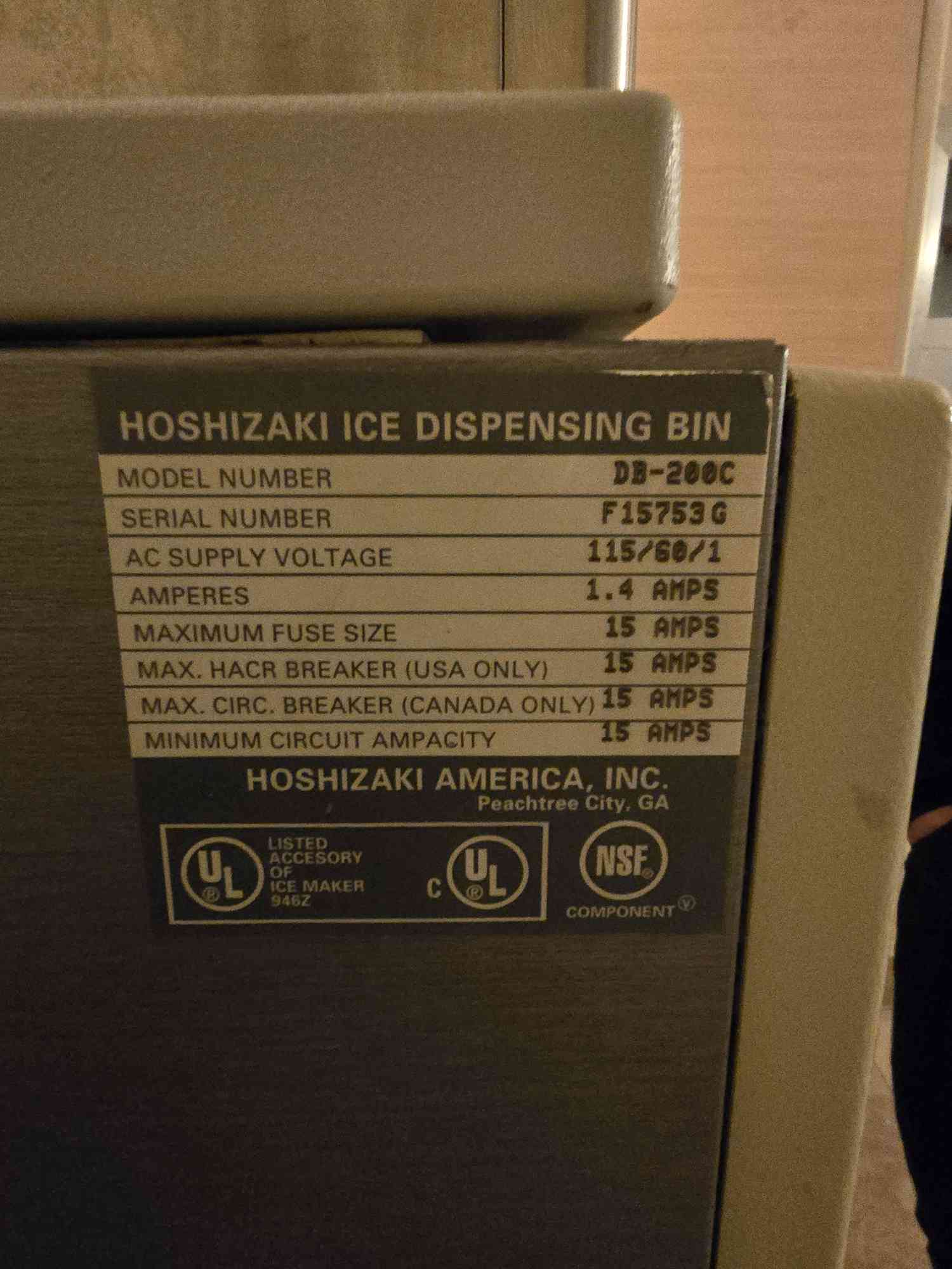 Hoshizaki #KM-515MAH, Commercial Ice Dispenser, w/ Ice Maker, 404A - Image 9